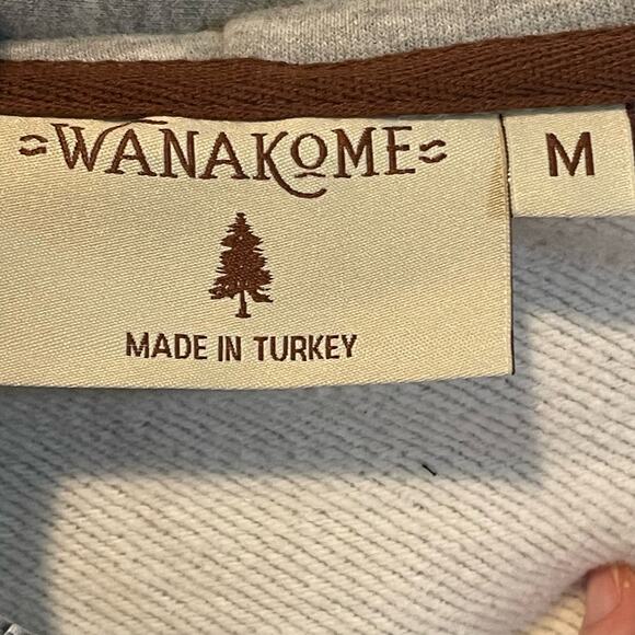 Wanakome Gray Neva Half Zip Hoodie - size Medium - Picture 7 of 7